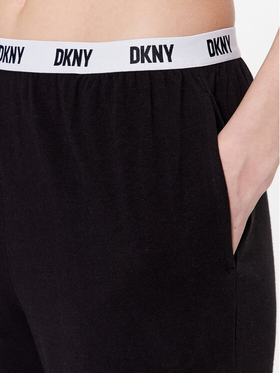 DKNY DKNY Spodnie piżamowe YI2822635 Czarny Regular Fit