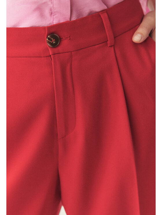 TATUUM Tatuum Bavlnené nohavice REMI Červená Classic Fit