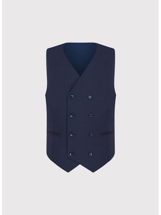 Pako Lorente Pako Lorente Kamizelka P000P-8G-005 Granatowy Slim Fit
