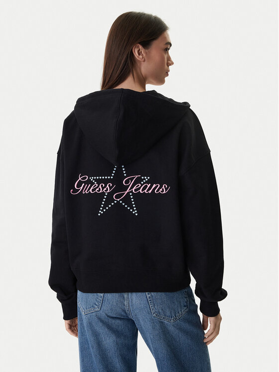 Guess Jeans Guess Jeans Bluza W6RQ06 K68I4 Czarny Oversize
