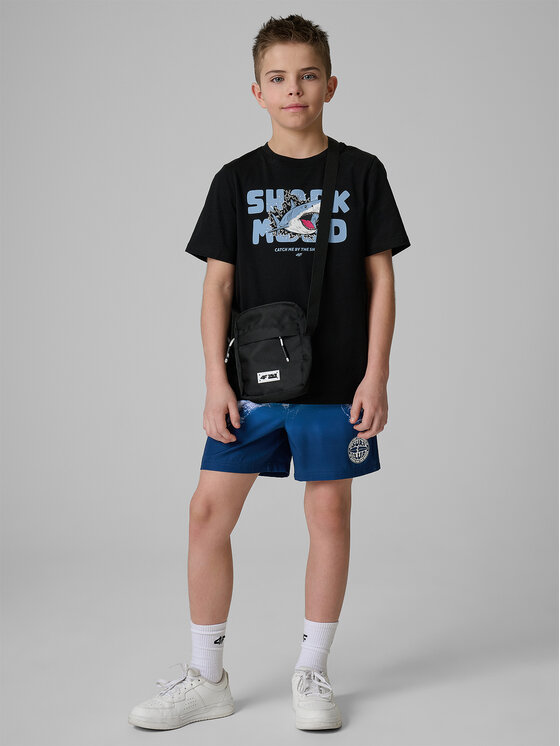 4F 4F T-Shirt WAVE RIDERS CLUB Czarny Regular Fit