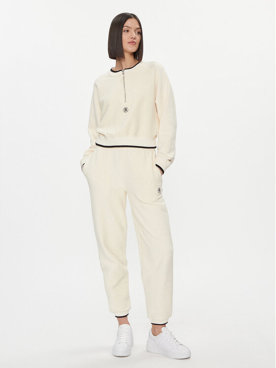 Tommy Hilfiger Tommy Hilfiger Teplákové nohavice WW0WW40602 Écru Regular Fit