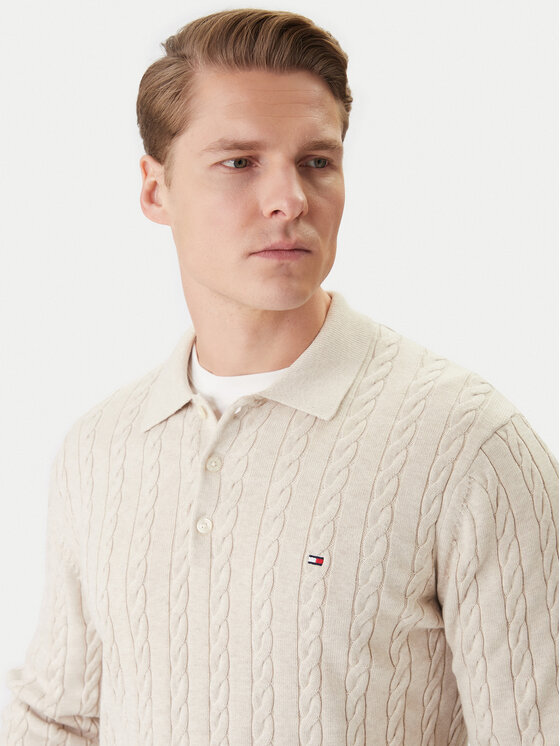 Tommy Hilfiger Tommy Hilfiger Megztinis Classic MW0MW41955 Smėlio Regular Fit