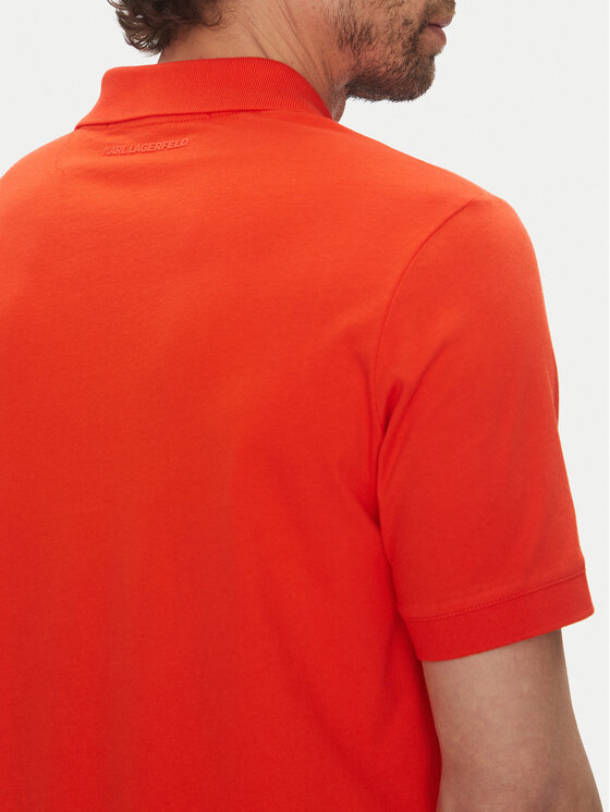 KARL LAGERFELD KARL LAGERFELD Polo 745710 552224 Czerwony Regular Fit