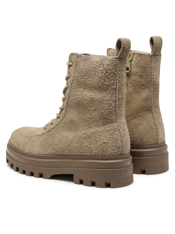 Calvin Klein Jeans Trapery Lugged Lace Zip Boot Oxf Hr Su YM0YM01068 Beżowy  | Modivo.pl