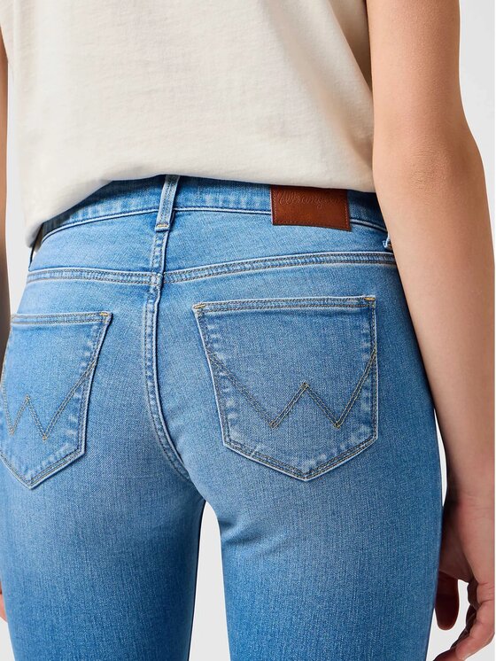 Wrangler Wrangler Jeansy SKINNY Niebieski Regular Fit