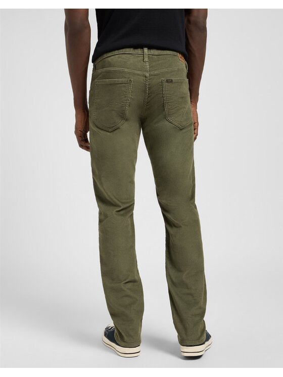 Lee Lee Spodnie materiałowe DAREN ZIP FLY Zielony Straight Fit