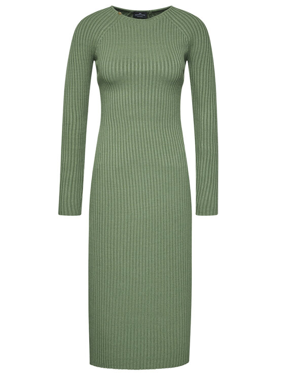 Elisabetta Franchi Elisabetta Franchi Trikotažinė suknelė AM-32M-06E2-V369 Žalia Slim Fit