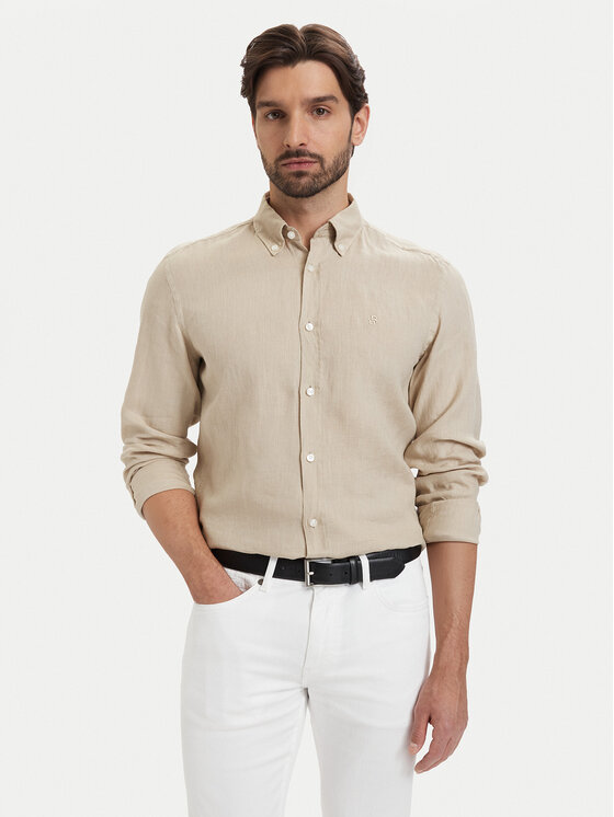 BOSS BOSS Сорочка H-Liam 50556077 Бежевий Regular Fit