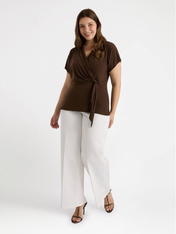 Fiorella Rubino Fiorella Rubino T-Shirt G447L208801N032 Brązowy Slim Fit