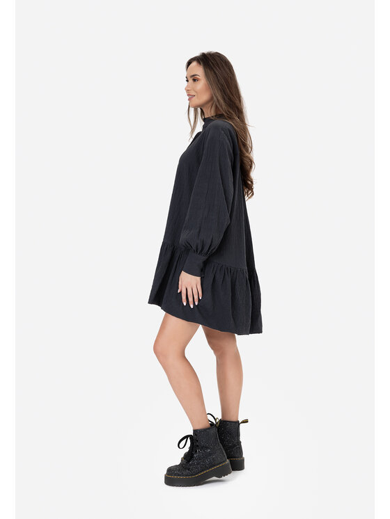 LAURELLA LAURELLA Každodenné šaty 4TU029 Čierna Regular Fit