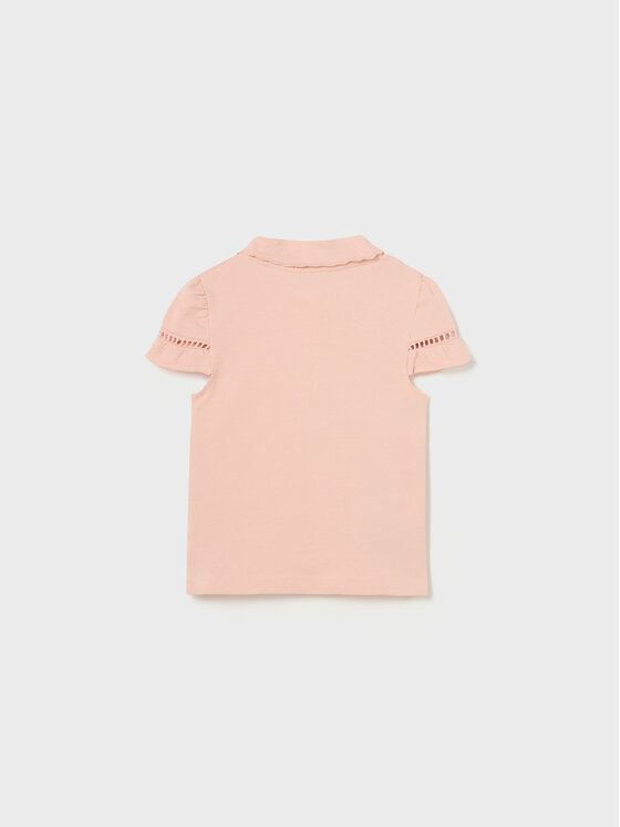 Mayoral Mayoral Тениска с яка и копчета 1191 Розов Regular Fit