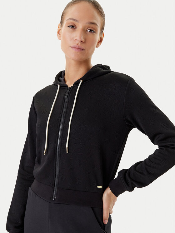 Guess Guess Bluză V5YQ06 KBSL2 Negru Regular Fit