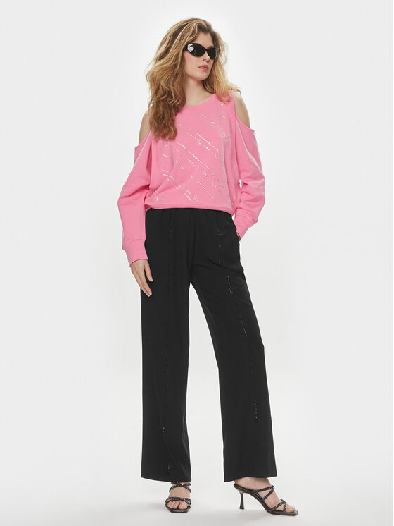 Liu Jo Sport Liu Jo Sport Pantaloni din material TA4261 TS423 Negru Regular Fit