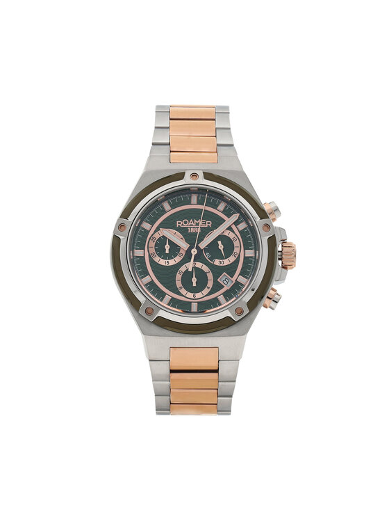 Roamer Ročna Ura Tempomaster Chrono 221837 49 75 20 Srebrna