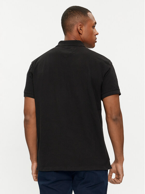 Tommy Jeans Tommy Jeans Polo särk Badge DM0DM18314 Must Regular Fit