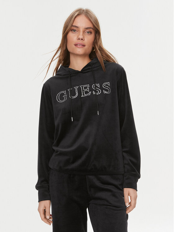 Guess Mikina Couture V4RQ25 KBXI2 Čierna Regular Fit