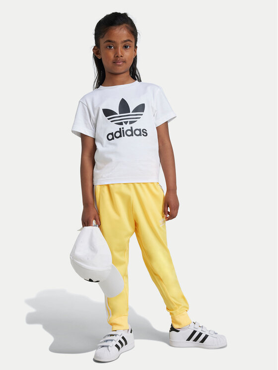 adidas T shirt adicolor Trefoil JE0518 Bianco Regular Fit Modivo