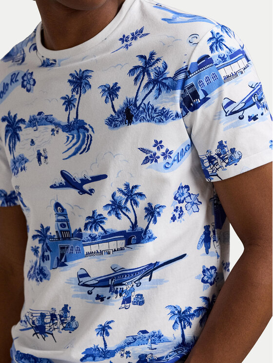 Polo Ralph Lauren Polo Ralph Lauren Majica 710963814001 Modra Custom Slim Fit