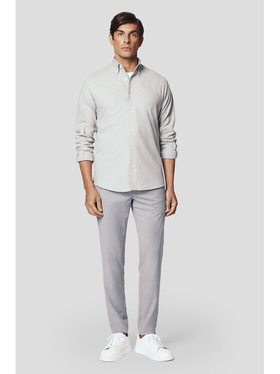 Lancerto Lancerto Koszula Marte KO073224000011 Szary Slim Fit