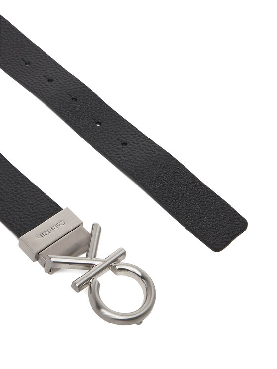 Calvin Klein Calvin Klein Moški pas Adj/Rev Ck Metal Bombe Pb 35Mm K50K510630 Črna