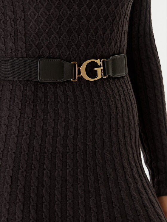 Guess Guess Trikotāžas kleita W5BK68 Z2YJ2 Brūns Slim Fit