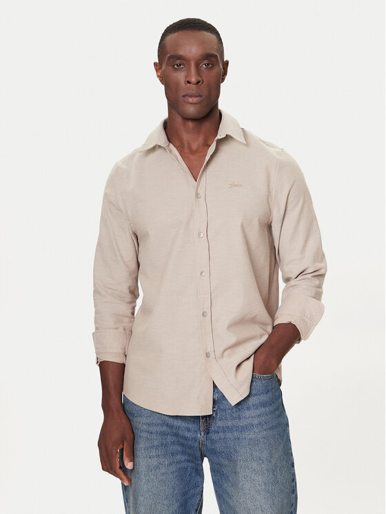 Guess Guess Сорочка M5BH26 W1961 Бежевий Regular Fit