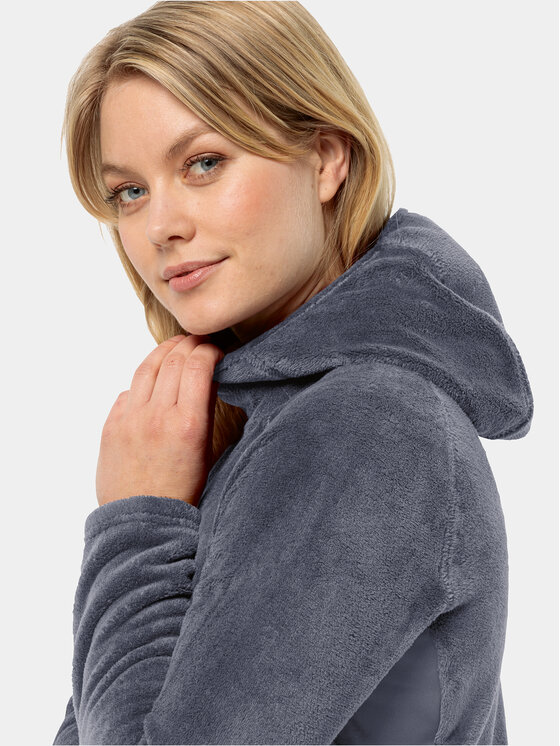 Jack Wolfskin Jack Wolfskin Flis Rotwand Hooded Fz 1710742 Tamnoplava Regular Fit