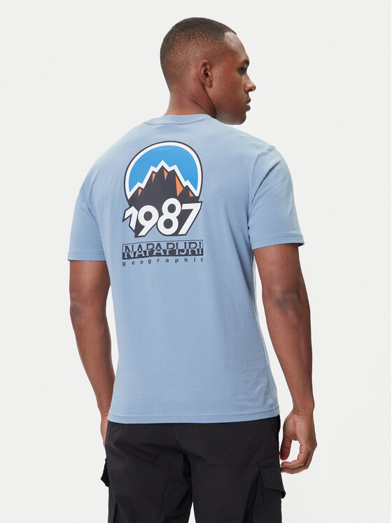 Napapijri Napapijri T-krekls S-Montepiana NP0A88SV Zils Regular Fit