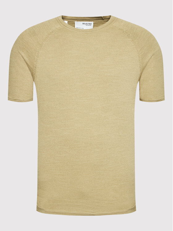 Selected Homme T-Shirt Sunny 16084195 Beige Regular Fit | Modivo.de