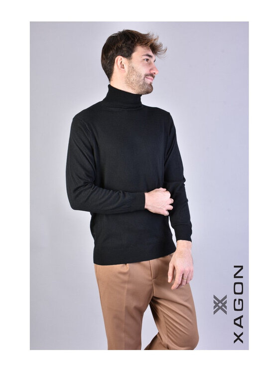 Xagon Xagon Maglione A22081&ELV18 Nero Regular Fit
