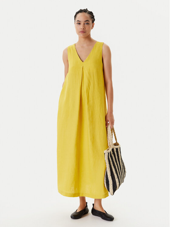 United Colors Of Benetton United Colors Of Benetton Rochie de vară 4AGHDV07C Galben Relaxed Fit