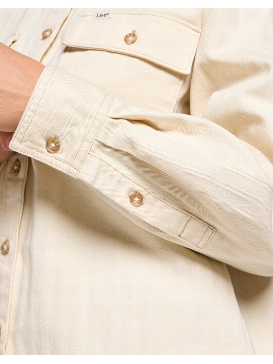 Lee Lee Koszula Working West Shirt Biały Regular Fit