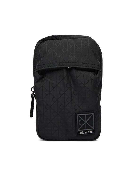 Calvin Klein Calvin Klein Borsellino Utility Emblem Phone Crossbody LV04D1192G Nero