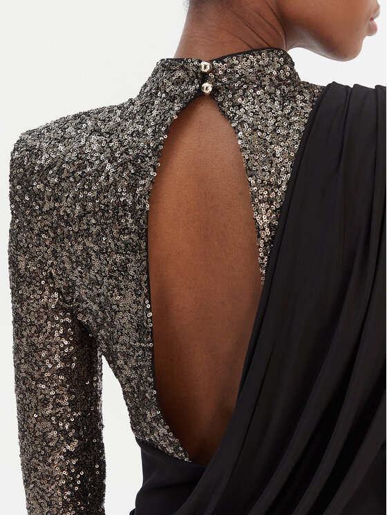 Babylon Babylon Vakarinė suknelė T_S00823 Juoda Slim Fit