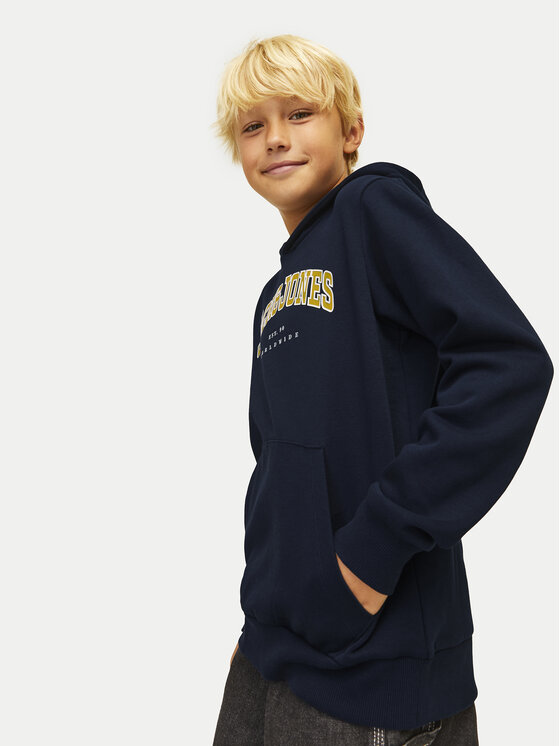 Jack&Jones Junior Jack&Jones Junior Majica dugih rukava Caleb 12259564 Tamnoplava Relaxed Fit