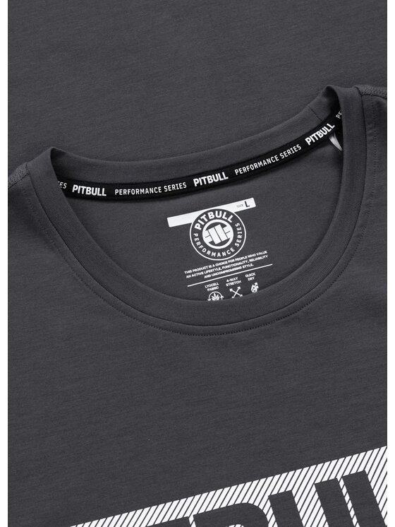 PITBULL PITBULL Koszulka techniczna Casual Sport HILLTOP Szary Regular Fit