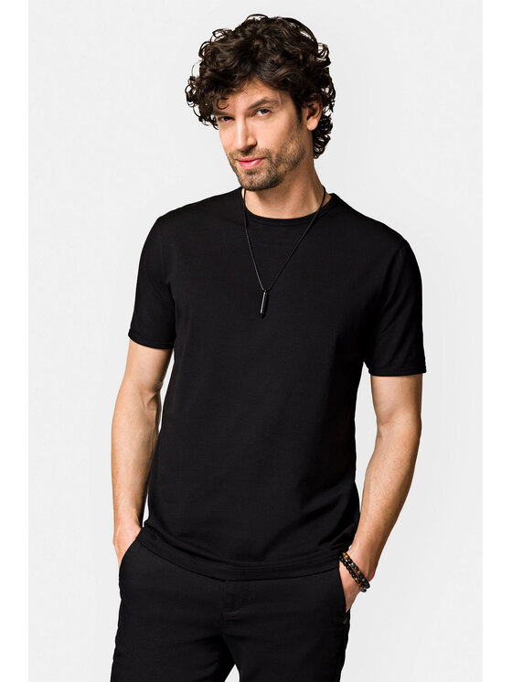 Lancerto Lancerto T-Shirt Zane TS073123000054 Czarny Regular Fit