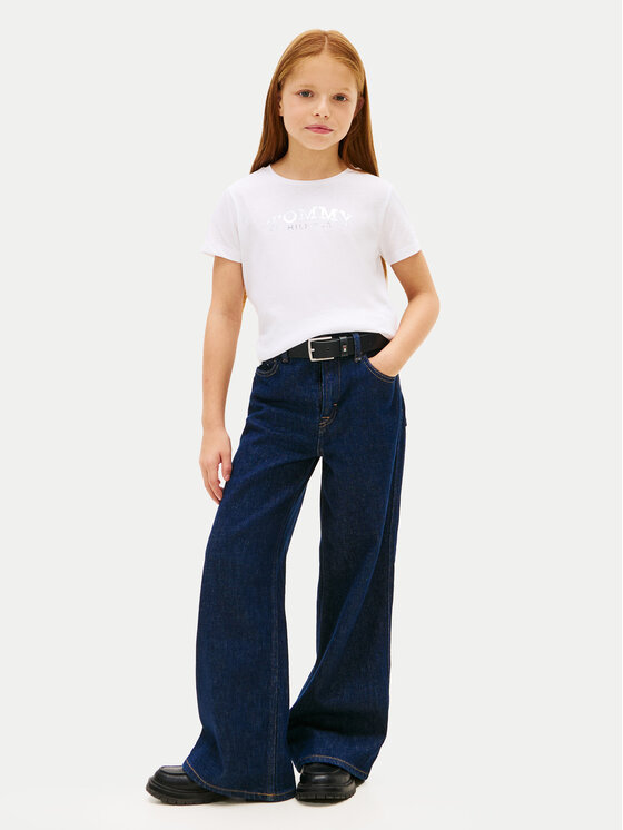 Tommy Hilfiger Tommy Hilfiger Tricou Foil KG0KG08974 M Alb Regular Fit
