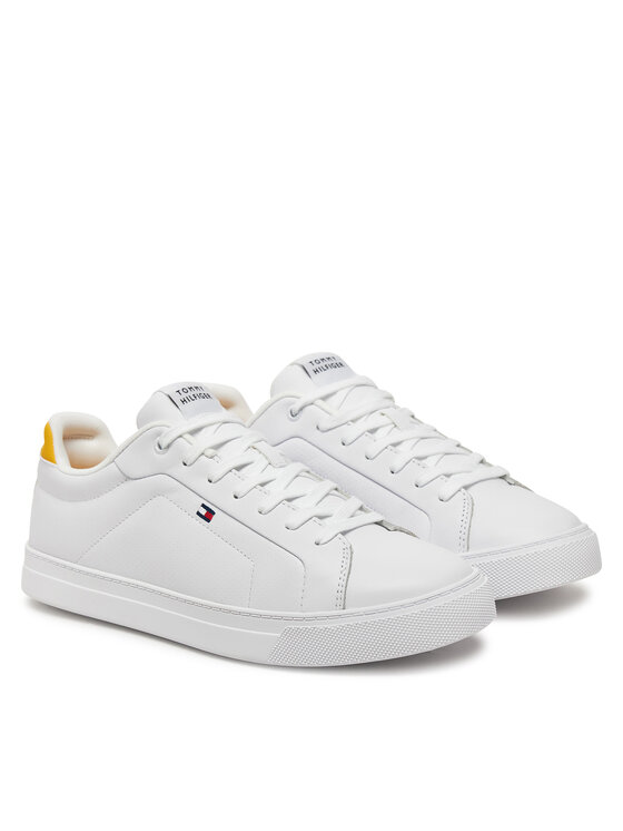 Tommy Hilfiger Tommy Hilfiger Снікерcи Icon Court Pinperf Lth FM0FM05483 Білий
