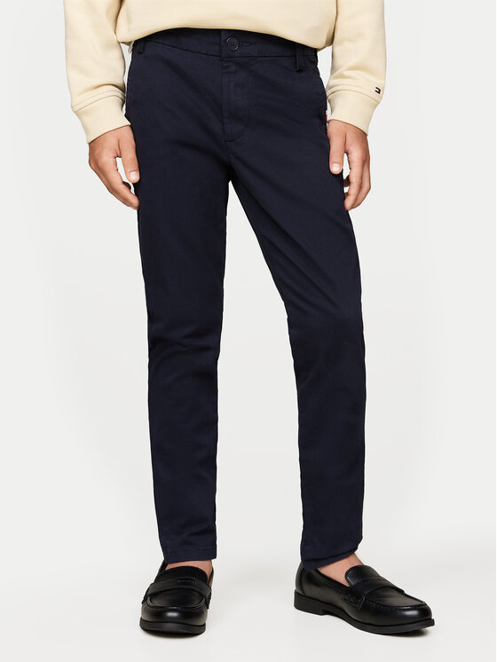 Tommy Hilfiger Chino Hlače KB0KB09435 Mornarsko Modra Slim Fit