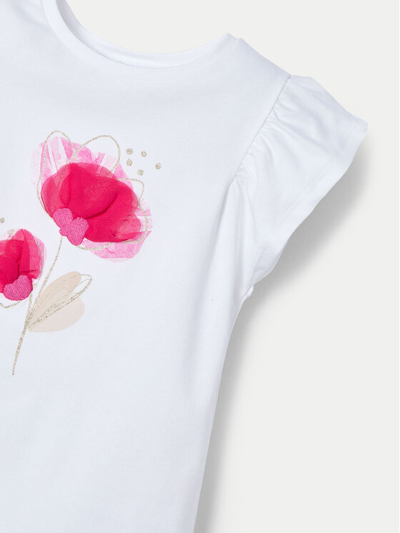 Mayoral Mayoral топ 3002 Бял Regular Fit