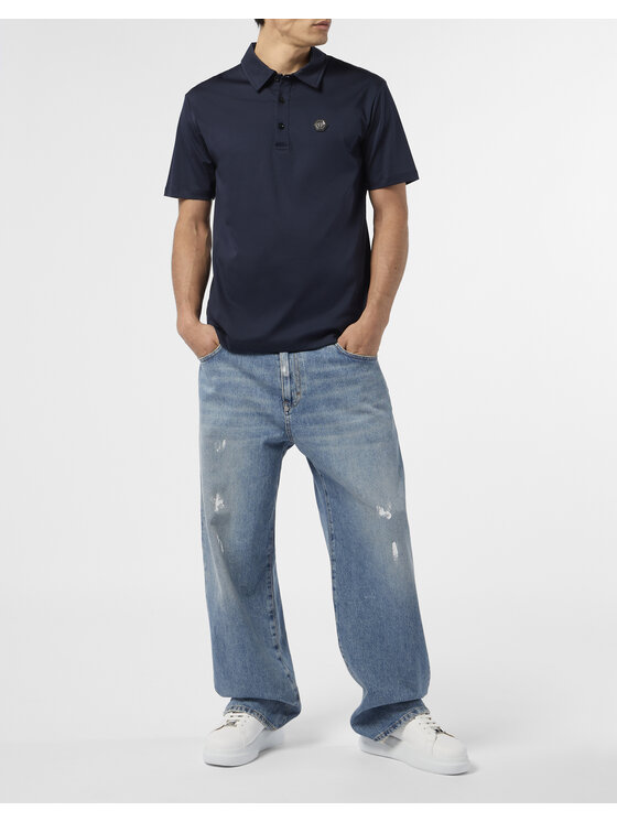 PHILIPP PLEIN PHILIPP PLEIN Polo 26257 Blu scuro Slim Fit