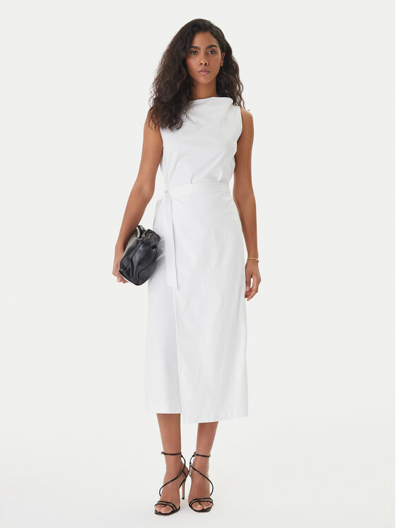 BOSS BOSS Rochie cocktail Emiaky 50558902 Alb Slim Fit