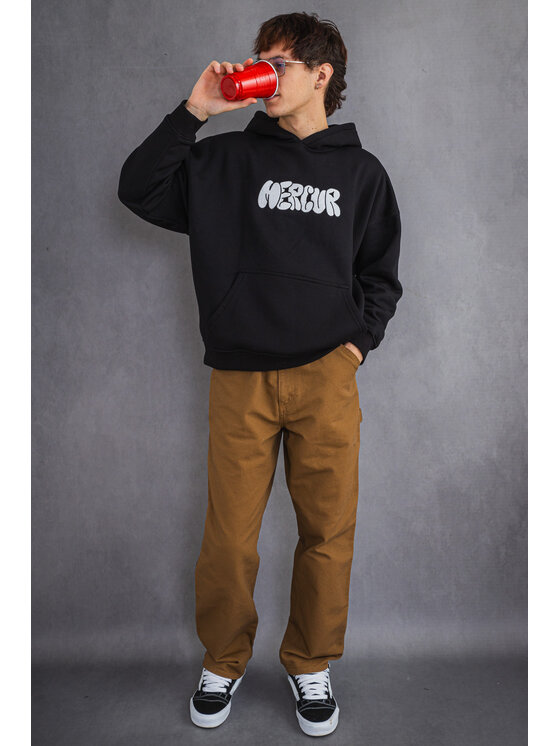 Mercur Mercur Bluza Mural Czarny Comfort Fit