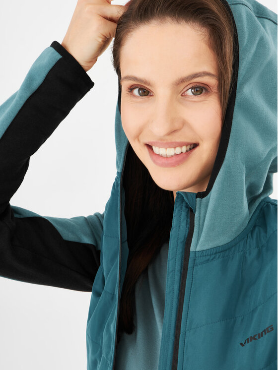 Viking Viking Kurtka softshell Creek Hoodie Bamboo Lady Zielony Regular Fit