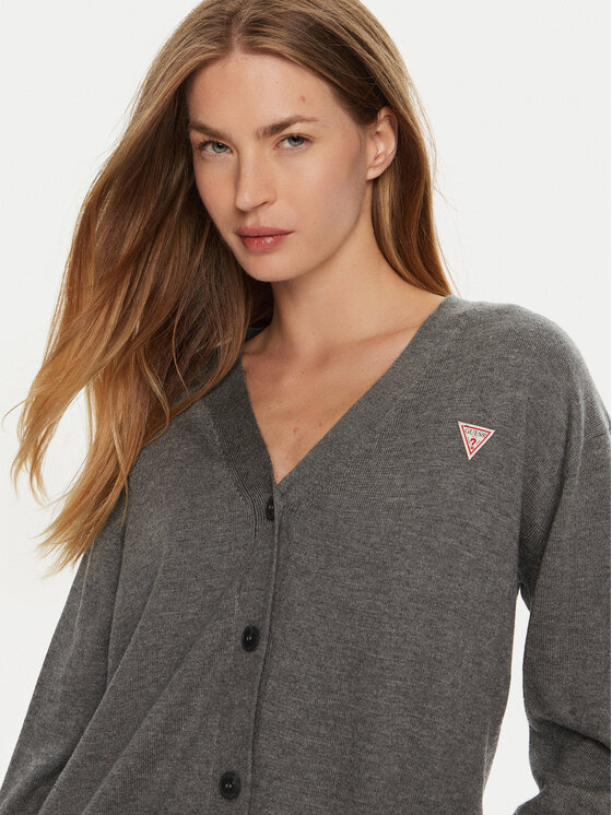 Guess Jeans Guess Jeans Strickjacke W4BR16 Z3HO2 Grau Regular Fit