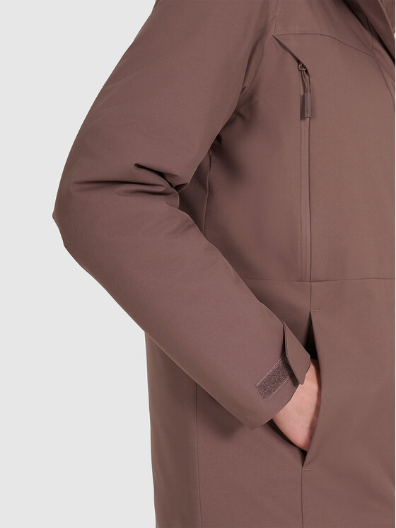 4F 4F Płaszcz przejściowy URBAN COMMUTER Brązowy ciemny Regular Fit