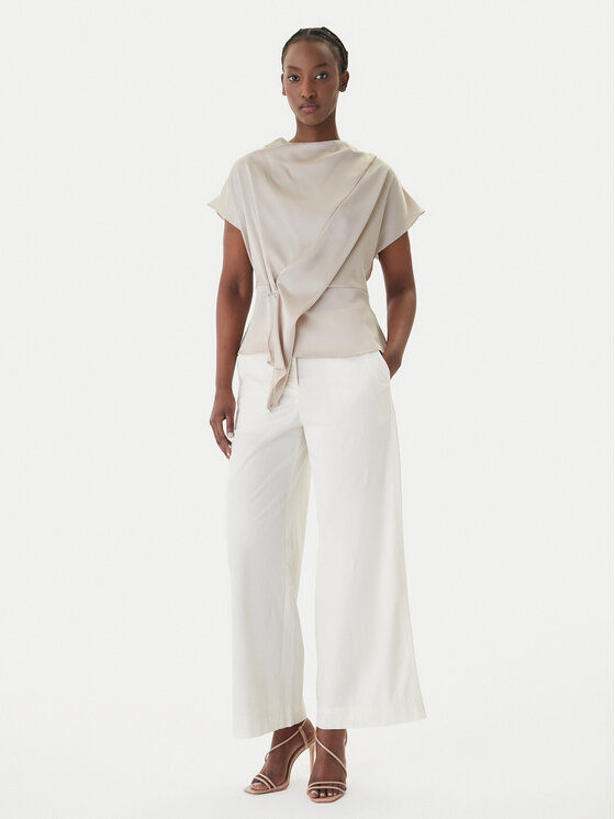 BOSS BOSS Штани з тканини C_Tahilone1 50561636 Бежевий Wide Leg