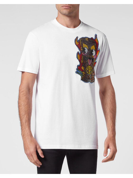 PHILIPP PLEIN PHILIPP PLEIN T-Shirt 1143 Bílá Regular Fit